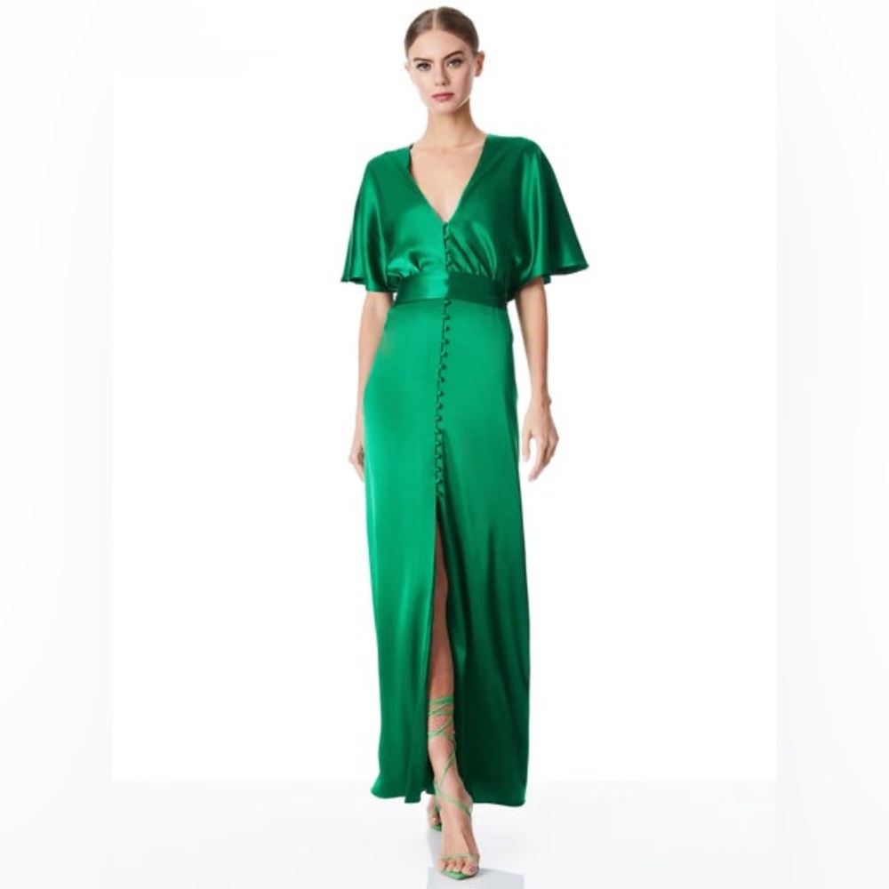 Alice + Olivia Davida Emerald Green Dress